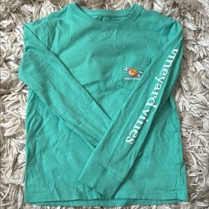 Vineyard Vines Kids Teal Long Sleeve Tee
